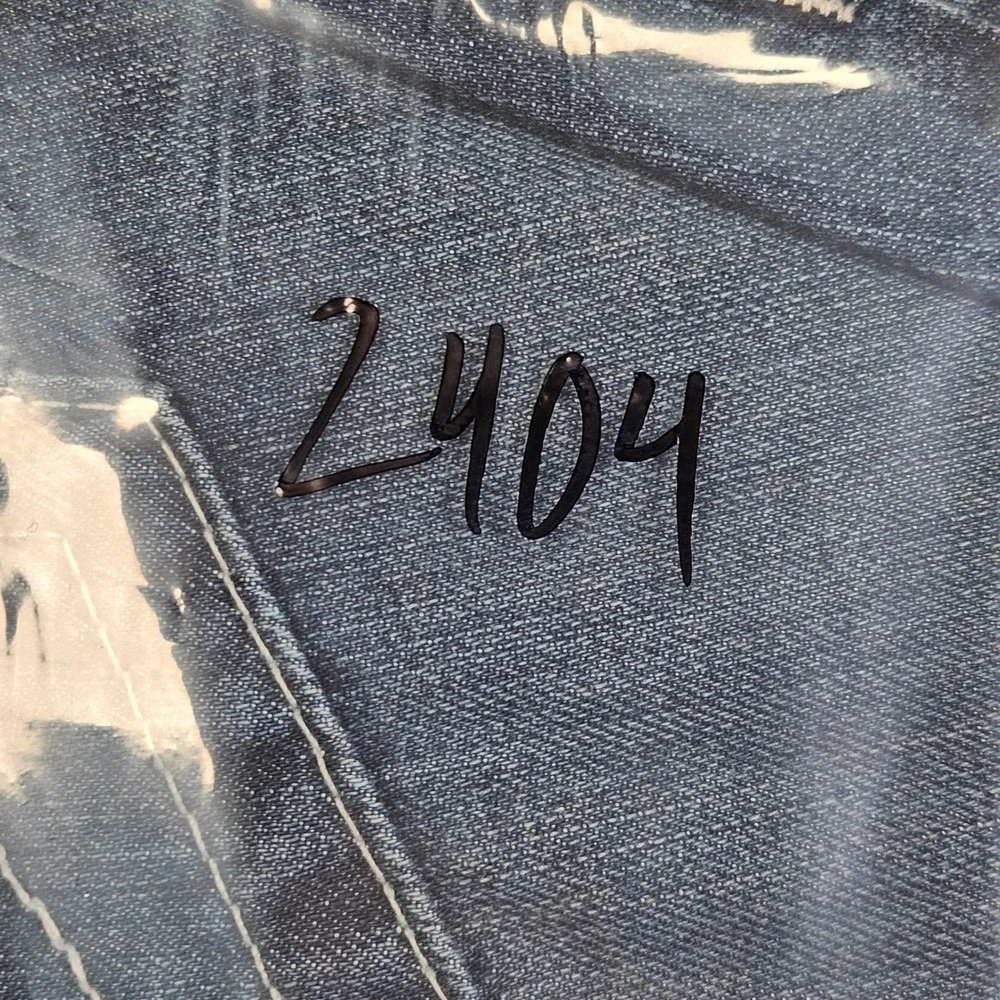 True Religion Ricky Jeans Mens 36x32 Blue Straight Leg Big T Stitch Made In USA